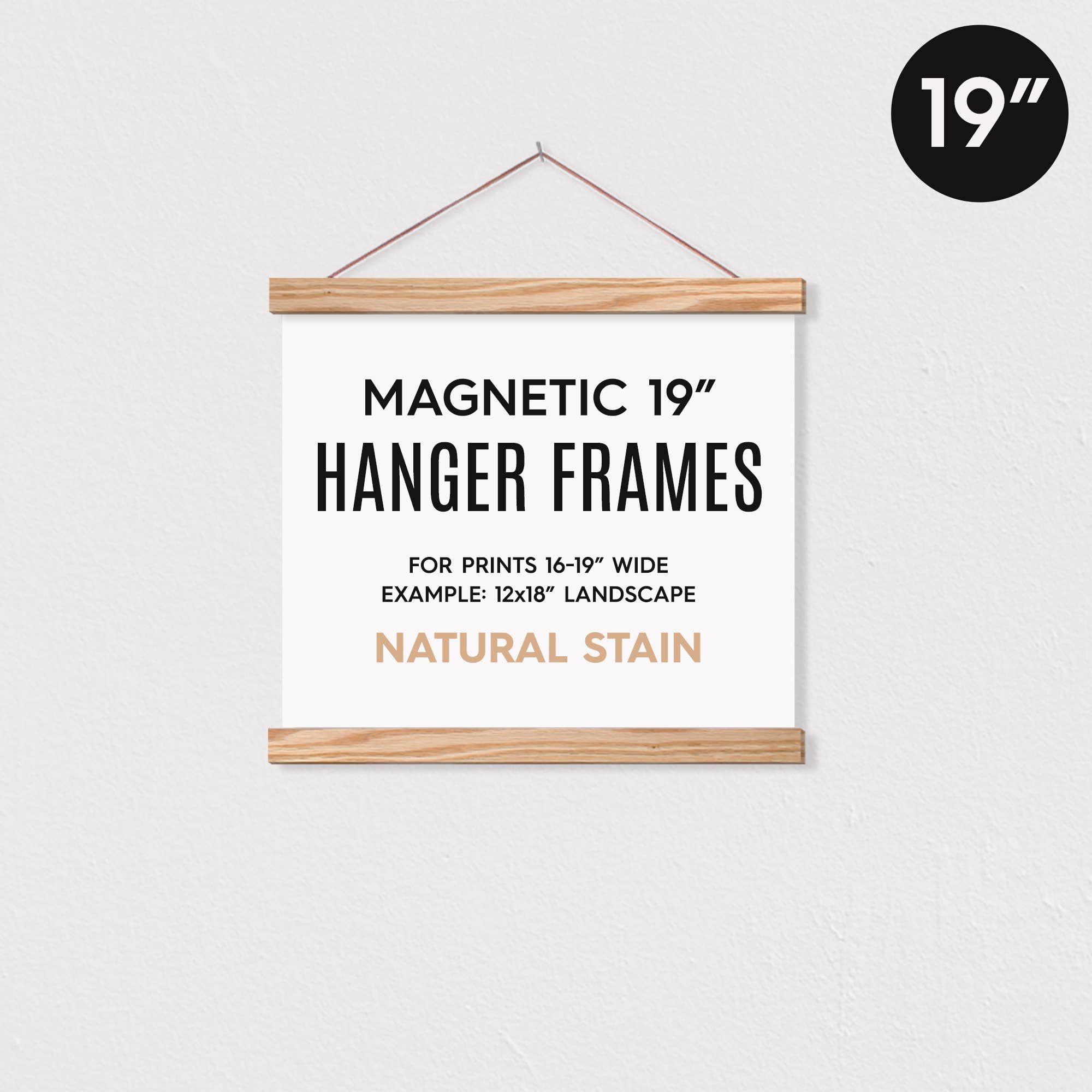 19" MAGNETIC Poster Hanger Frame™ for 12x18" Landscape