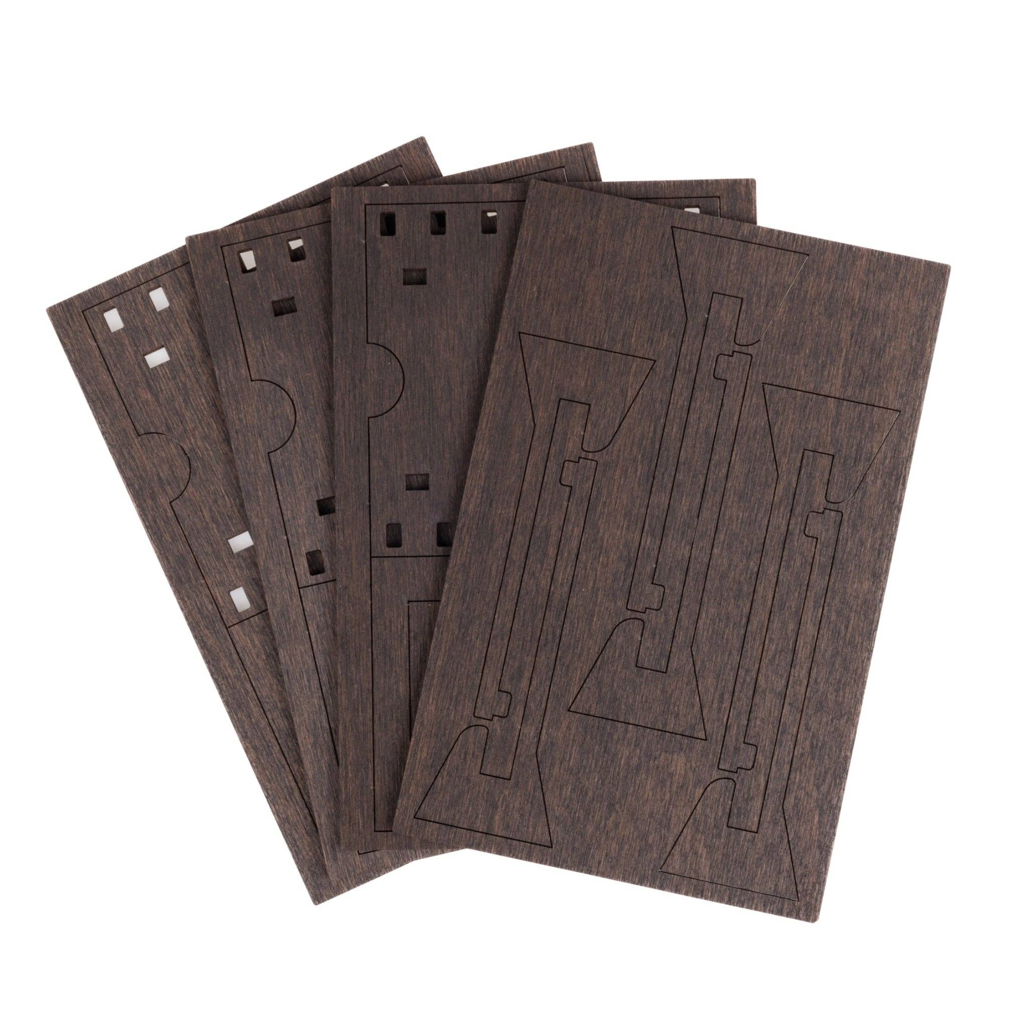 Three "Mini" Photo Frames  (Stained Brown)