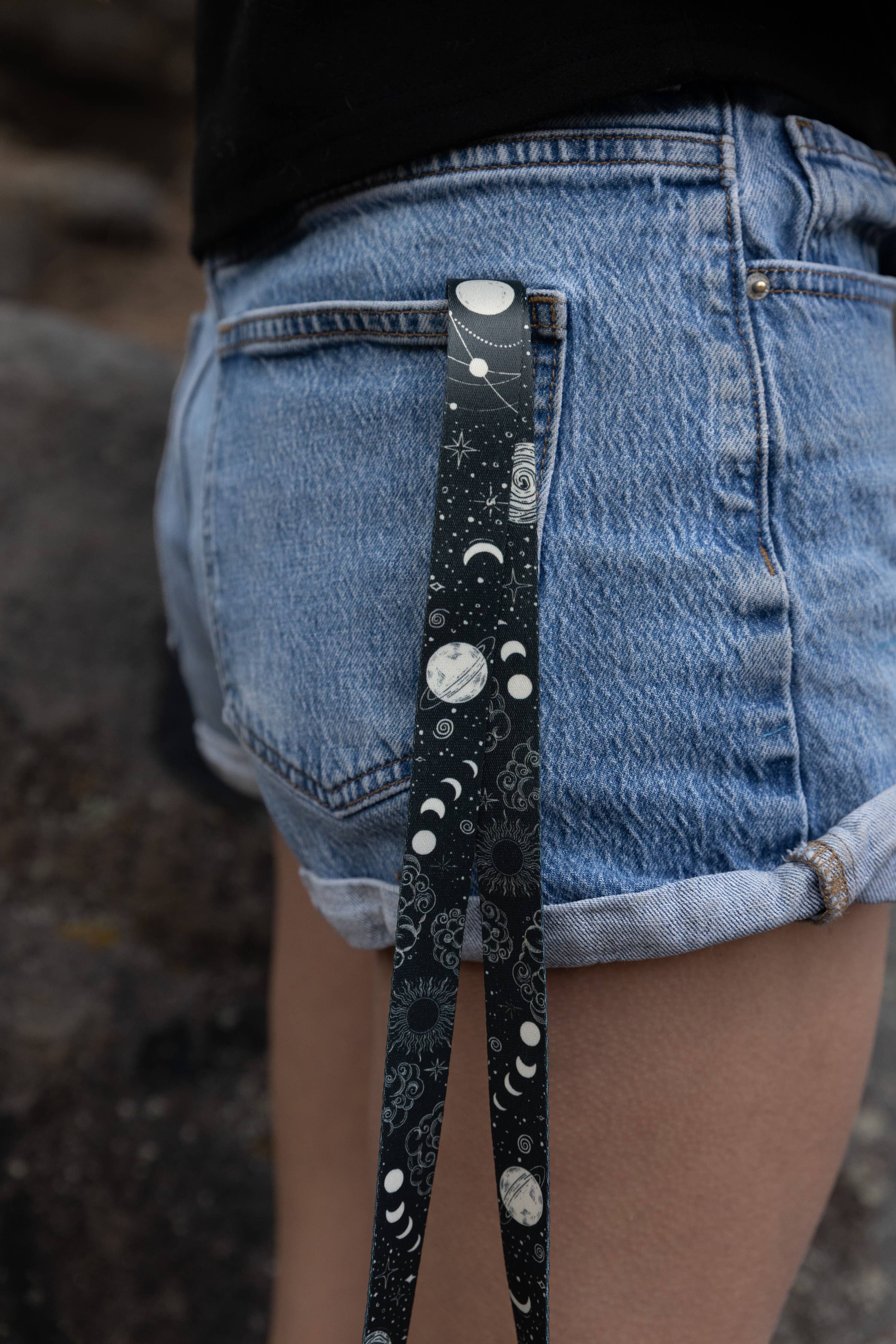 Sun and Moon Neck Lanyard - Space Scene