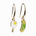 Pickleball Earrings - Gold Sporty Statement Jewelry