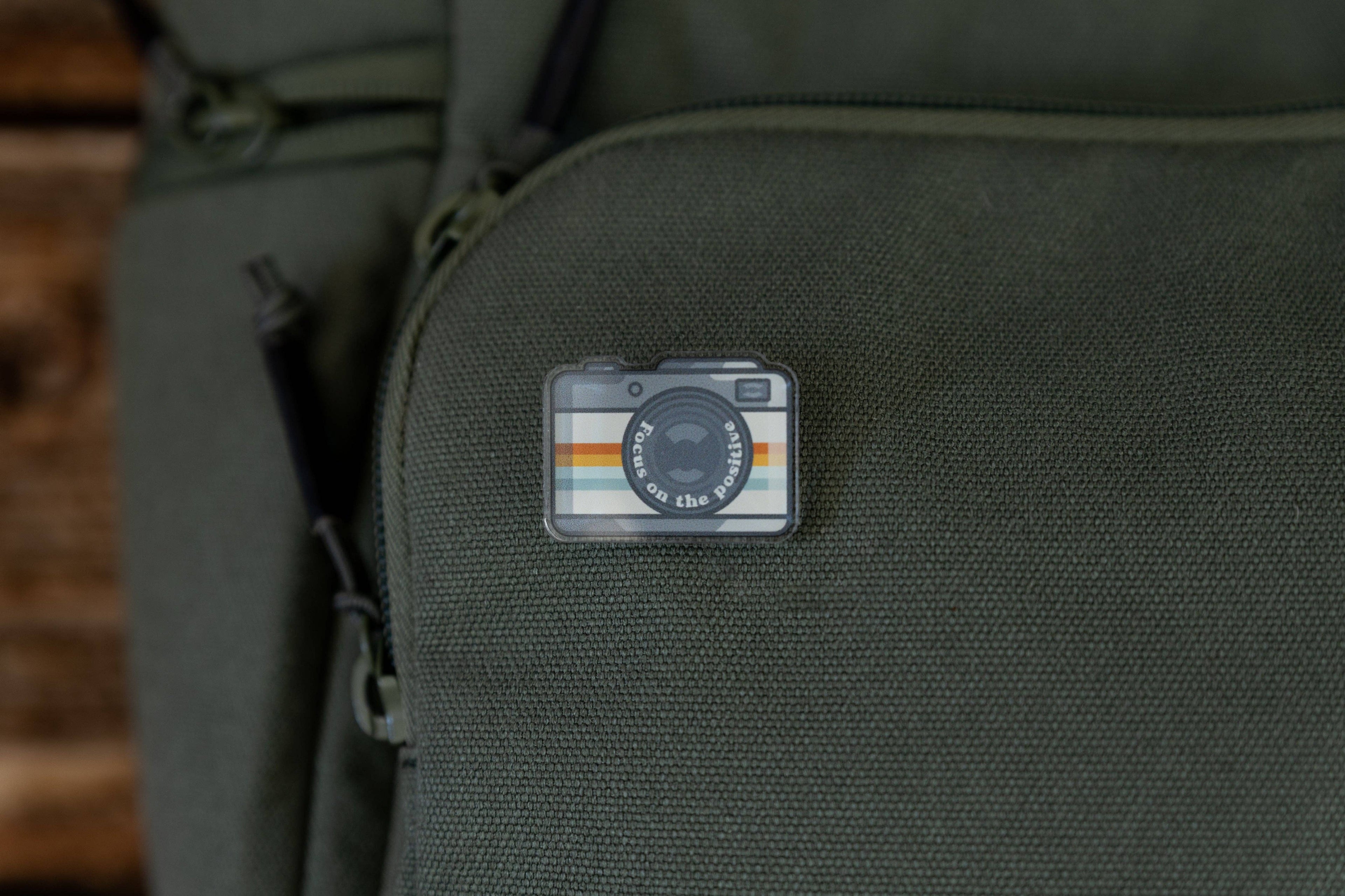 Retro Camera Acrylic Pin