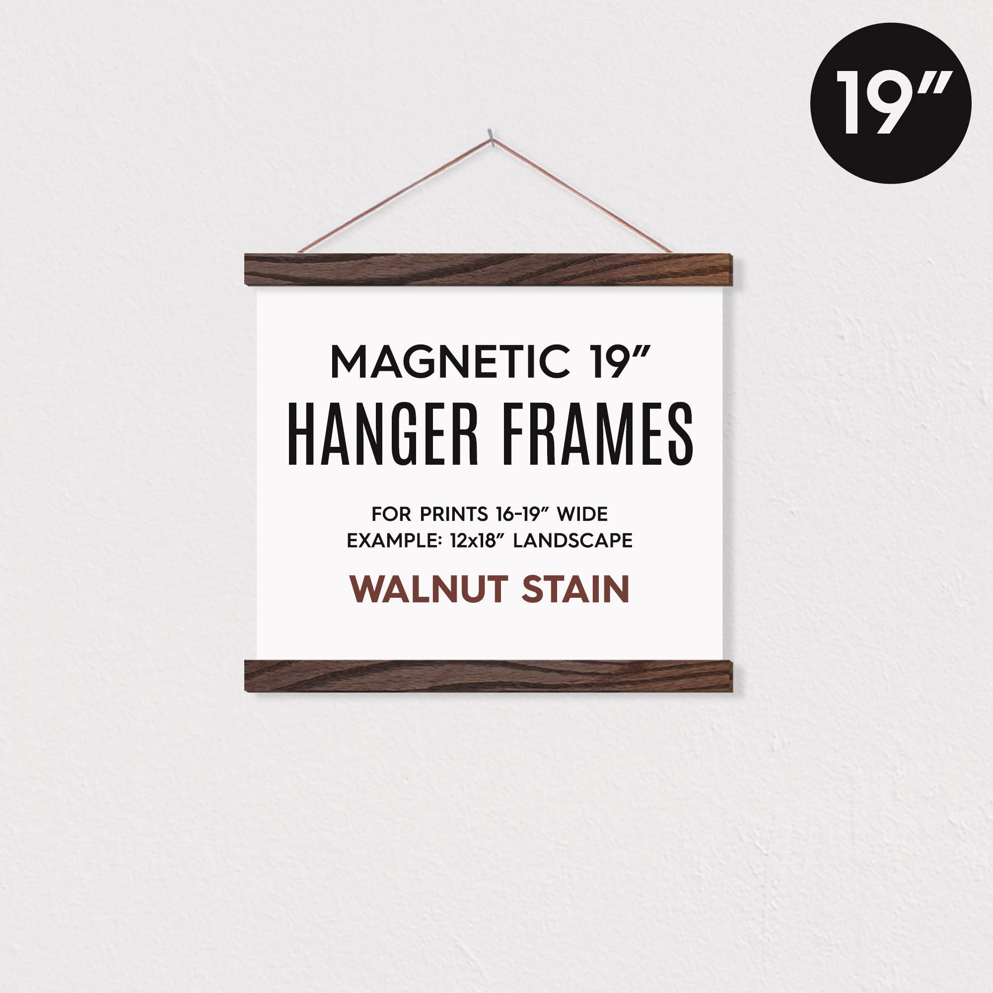 19" MAGNETIC Poster Hanger Frame™ for 12x18" Landscape