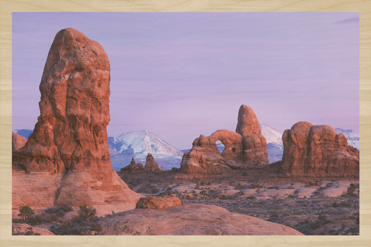 10" x 15" Wood Print - Turret Rocks