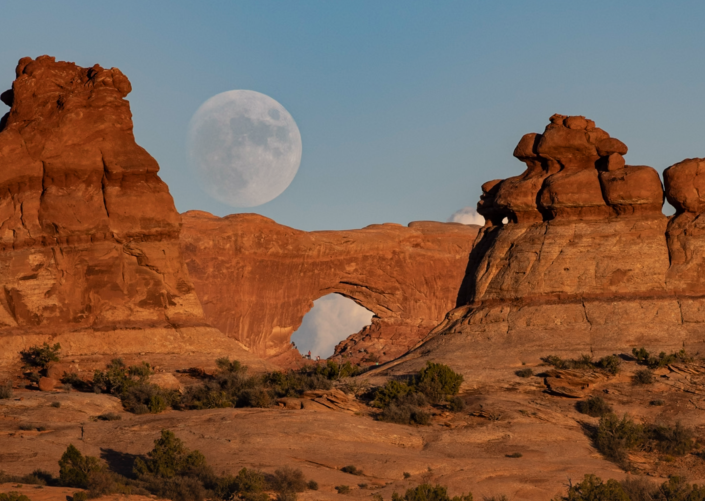 North Window Full Moon Perspective ANP - Folding Card