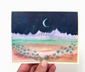 Mountain Art Notecards: Desert Moon