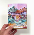 Mountain Art Notecards: Mystic River