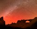 Red Aurora Over Skyline Arch – Mouse Pad  ANP