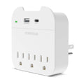 Multi Plug 5 Outlet Extender with USB-C & USB Ports | White