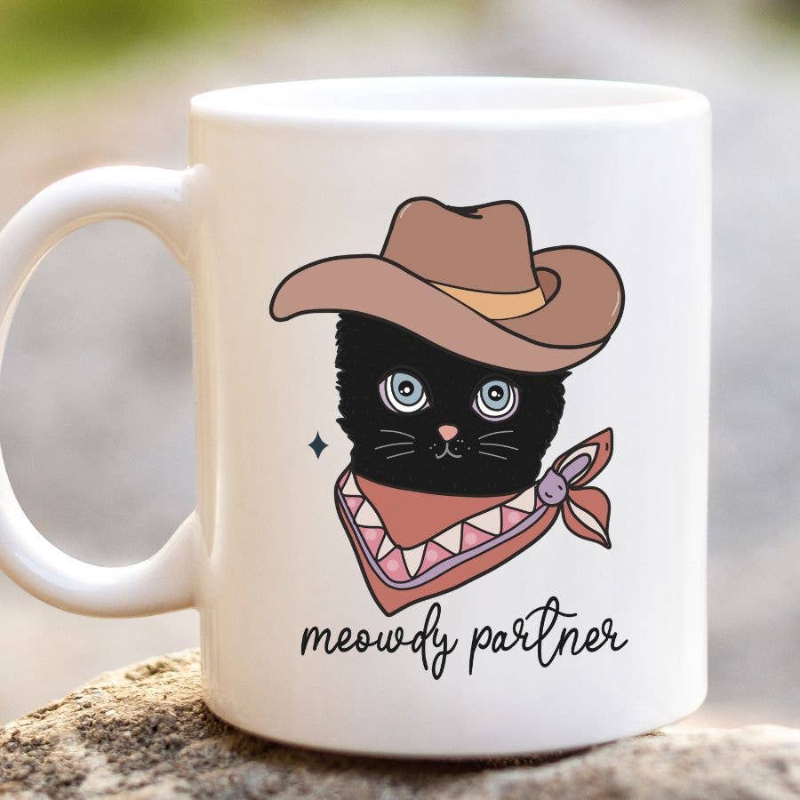 Meowdy Partner Western Cat  11 oz Coffee Mug
