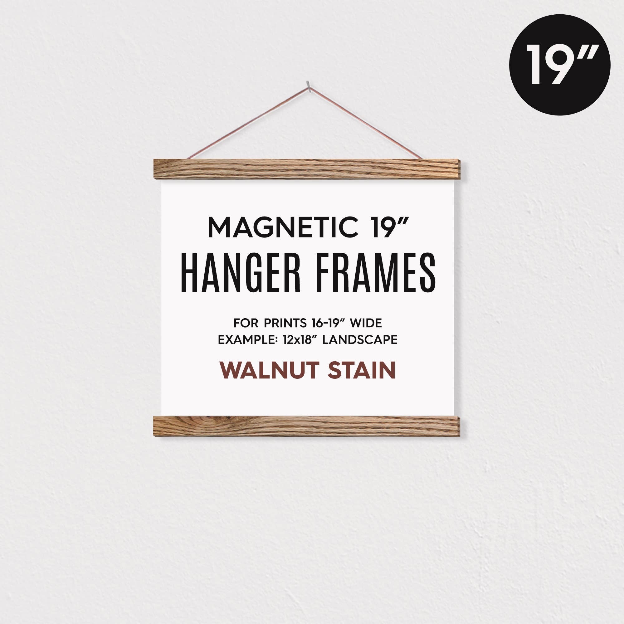 19" MAGNETIC Poster Hanger Frame™ for 12x18" Landscape