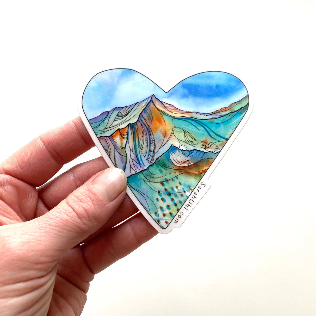 Mountain Art Stickers : Heart Mountain