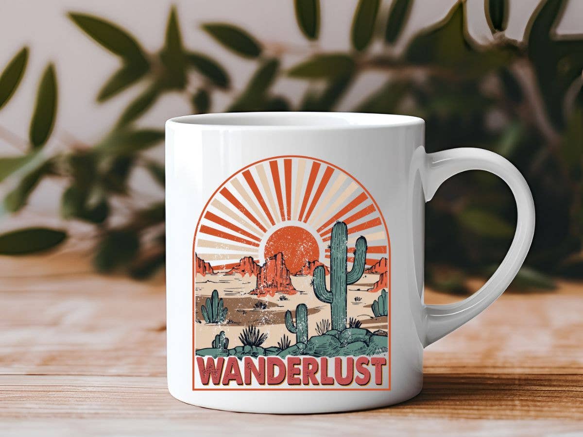 Wanderlust Desert Cactus Country Western 11 oz Coffee Mug